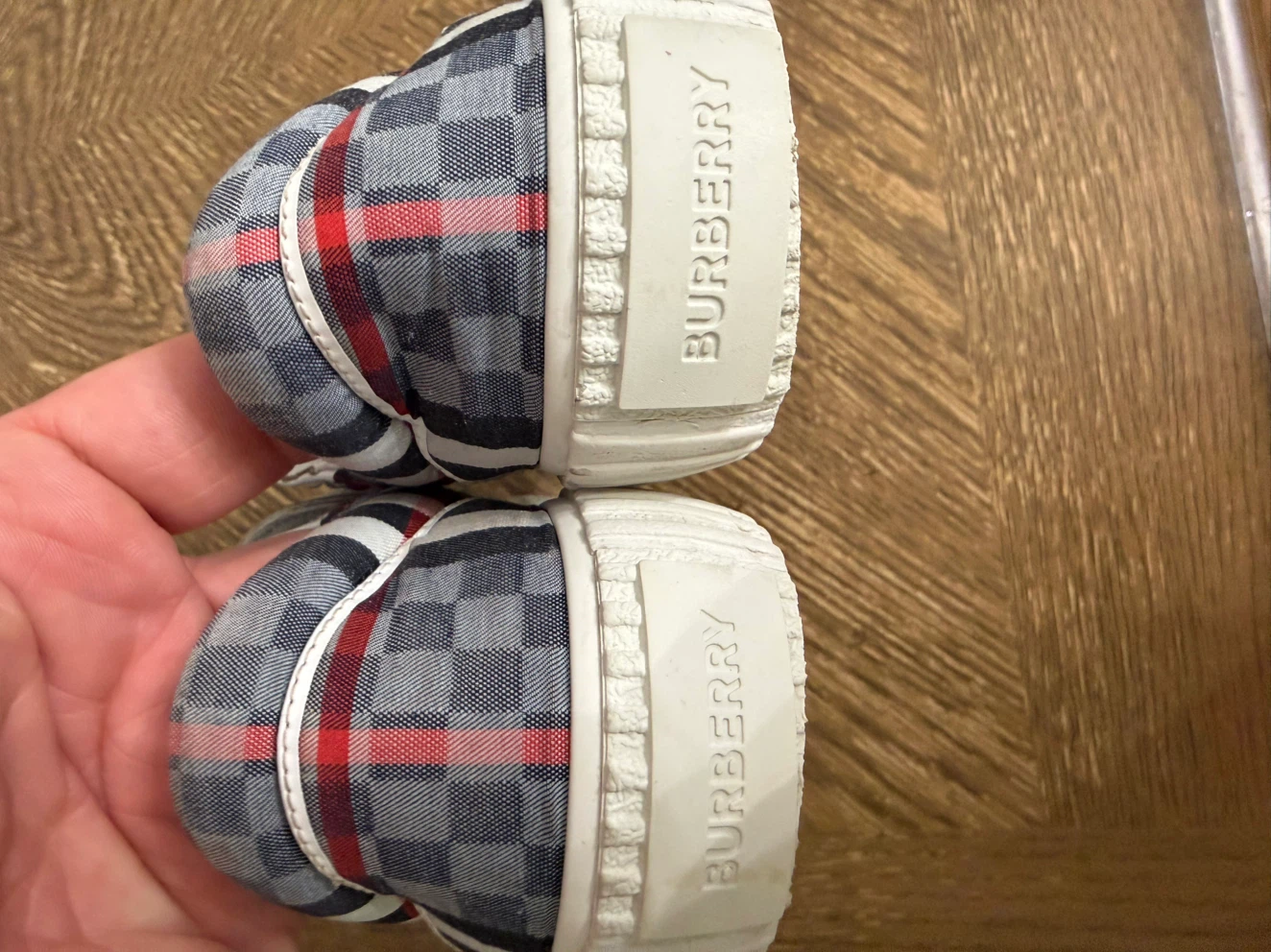 Burberry Plaid Velcro Sneakers - photo 3