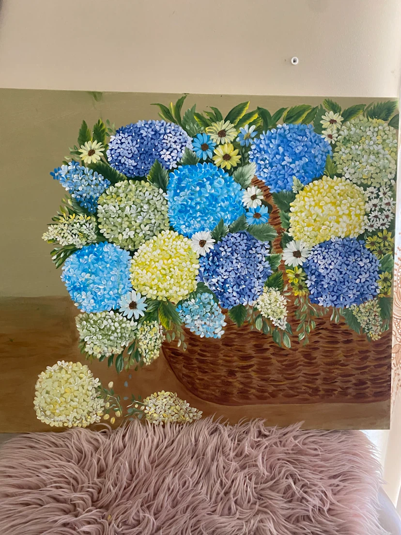 Floral Basket Painting - photo 2
