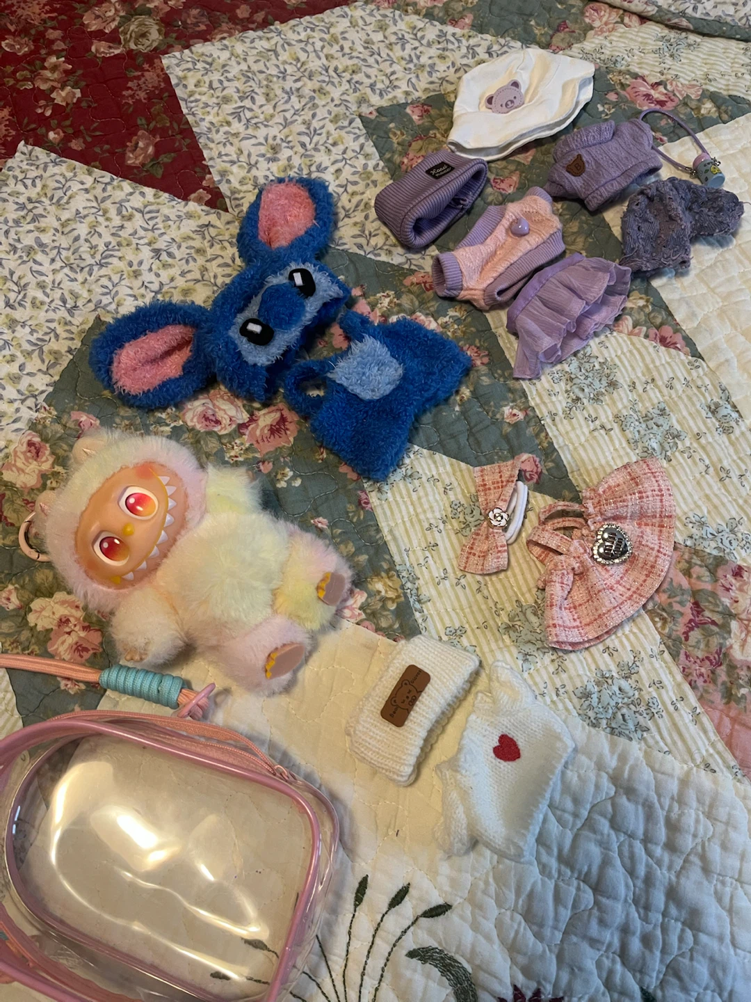 Labubu Doll (not original) and Clothing Set
