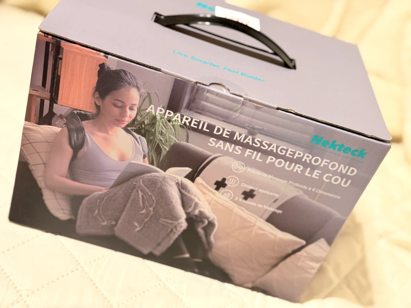 Nekteck Cordless 6D Shiatsu Neck and Back Massager with Heat
