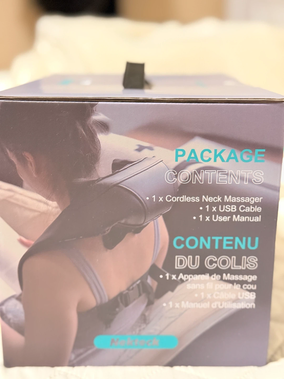 Nekteck Cordless 6D Shiatsu Neck and Back Massager with Heat - photo 3