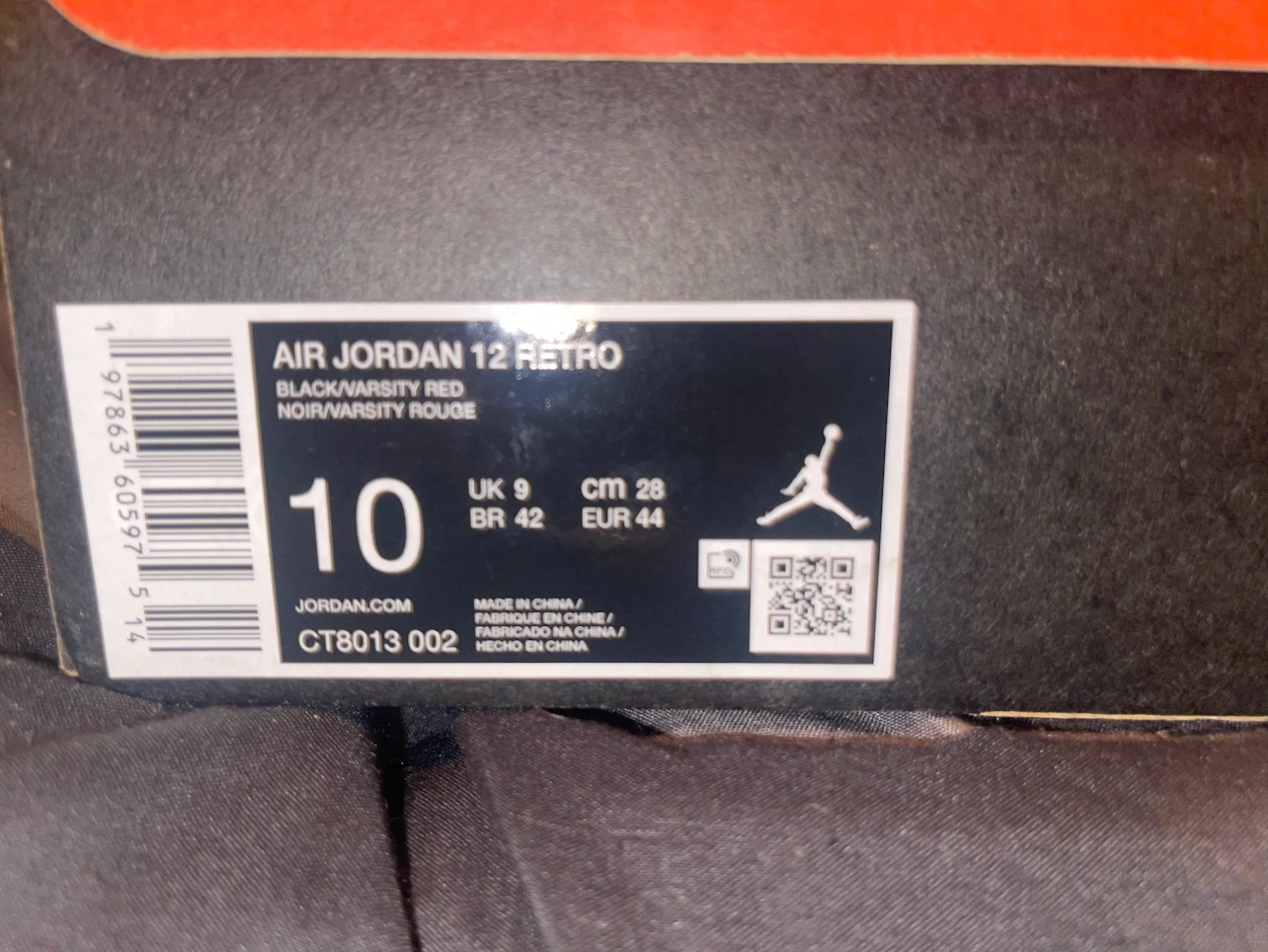 Air Jordan 12 Retro Black/Varsity Red - photo 3