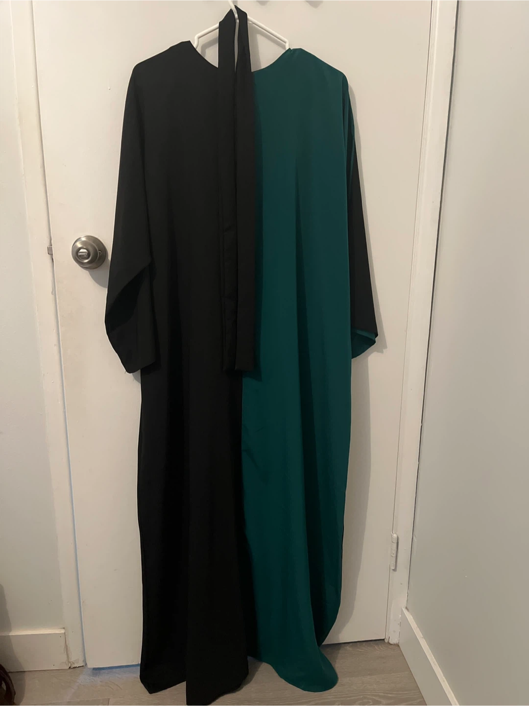 Two-Tone Abaya with belt