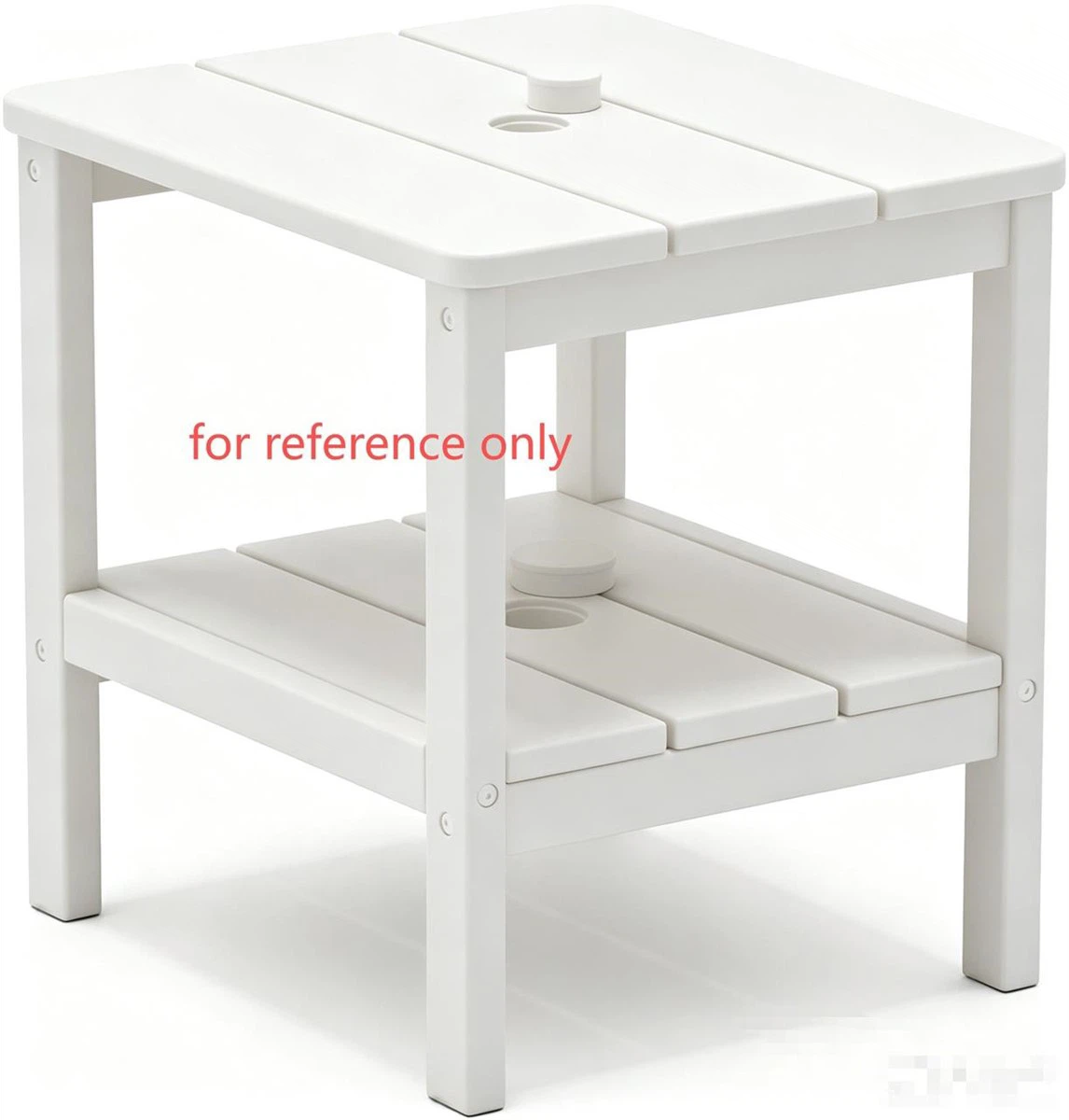 White outdoor side table