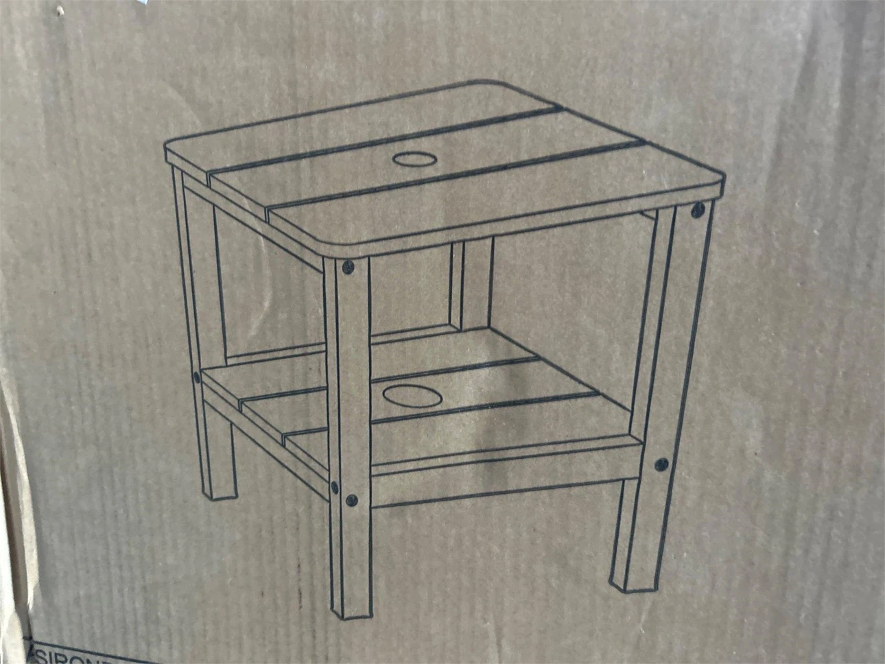 White outdoor side table - photo 3
