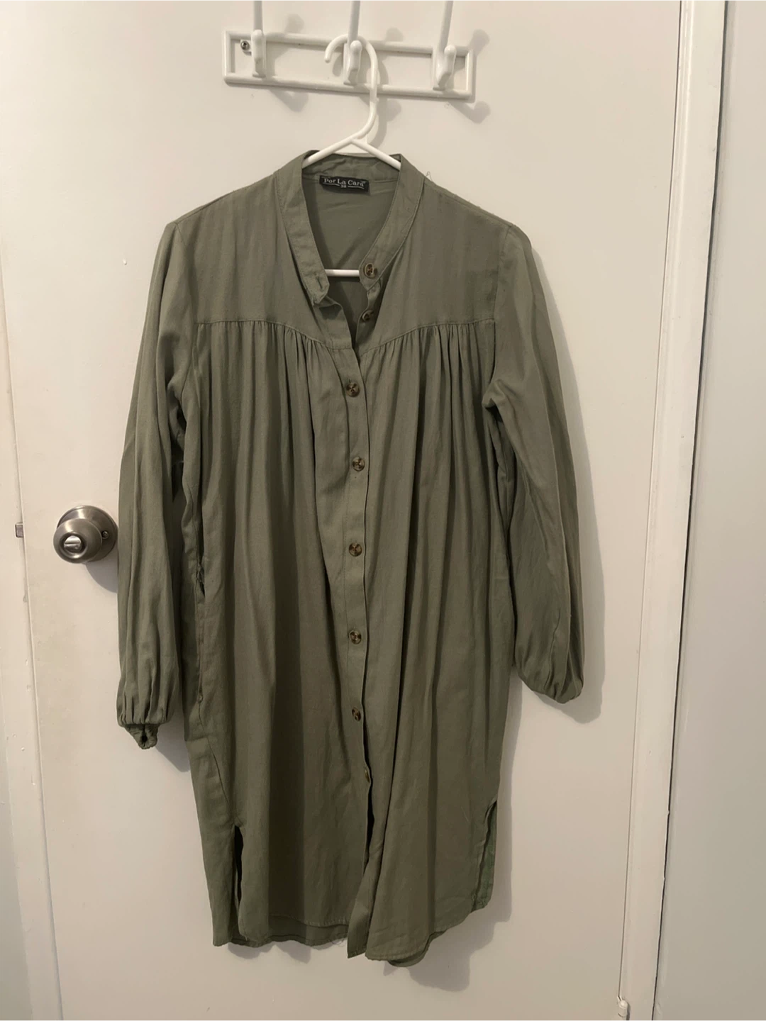 Por La Cara Olive Green Tunic Dress