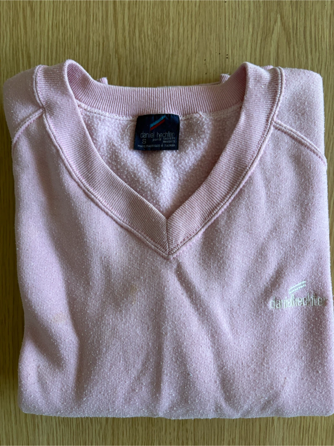 Daniel Hechter Pink V-Neck Sweatshirt - Size S