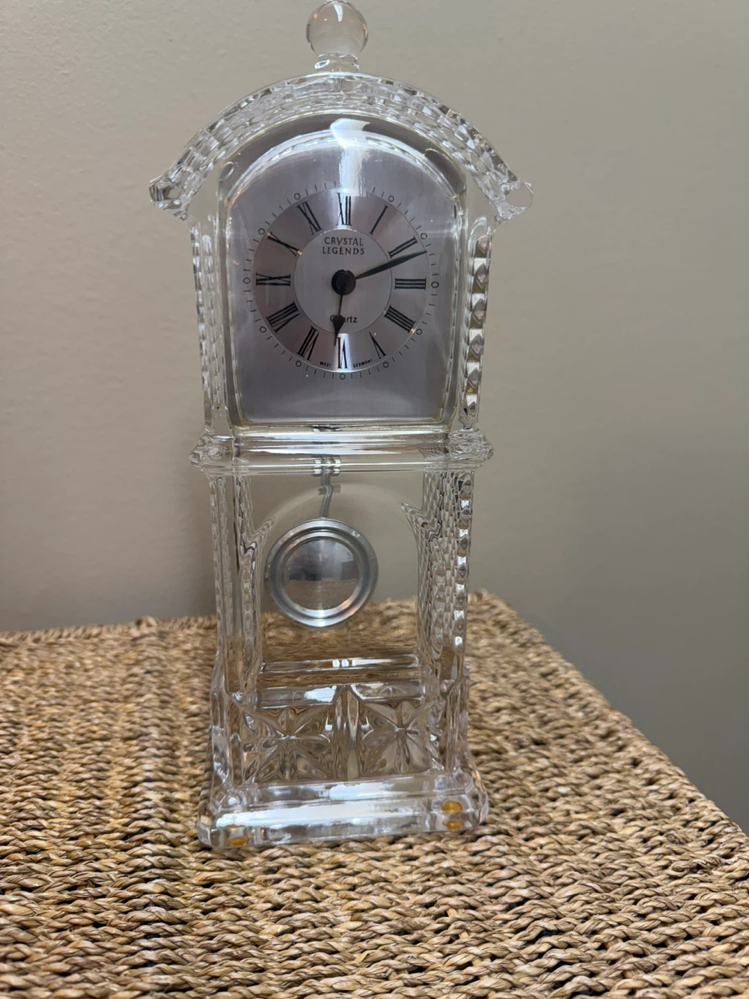 Vintage Crystal Legends Grandfather Clock by Godinger