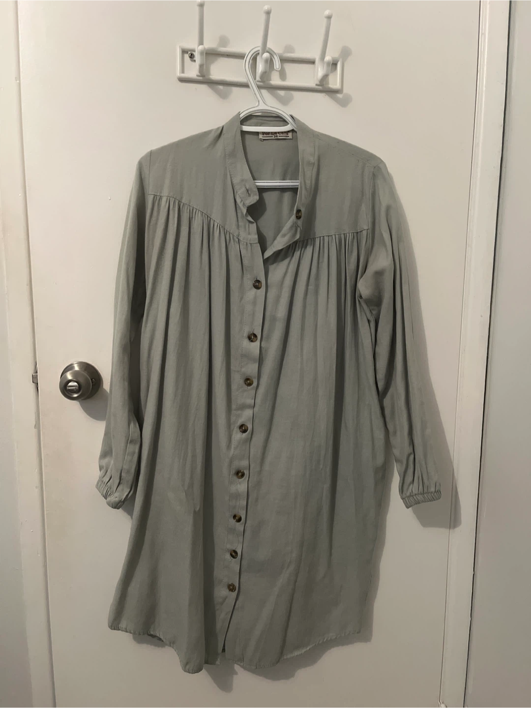 Por La Cara Light Green Tunic Dress/Top