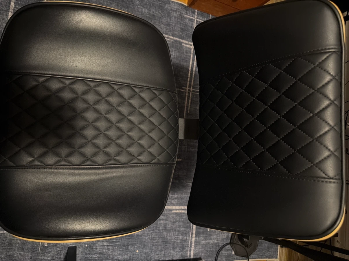 Black Diamond Stitch Leather Chair