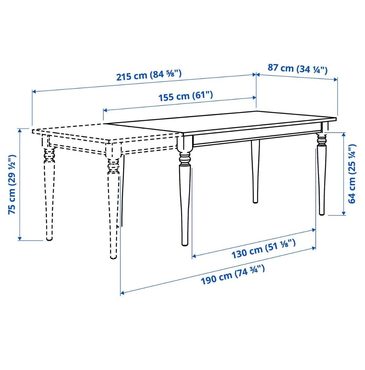IKEA ROSENTORP Black Dining Table - photo 4