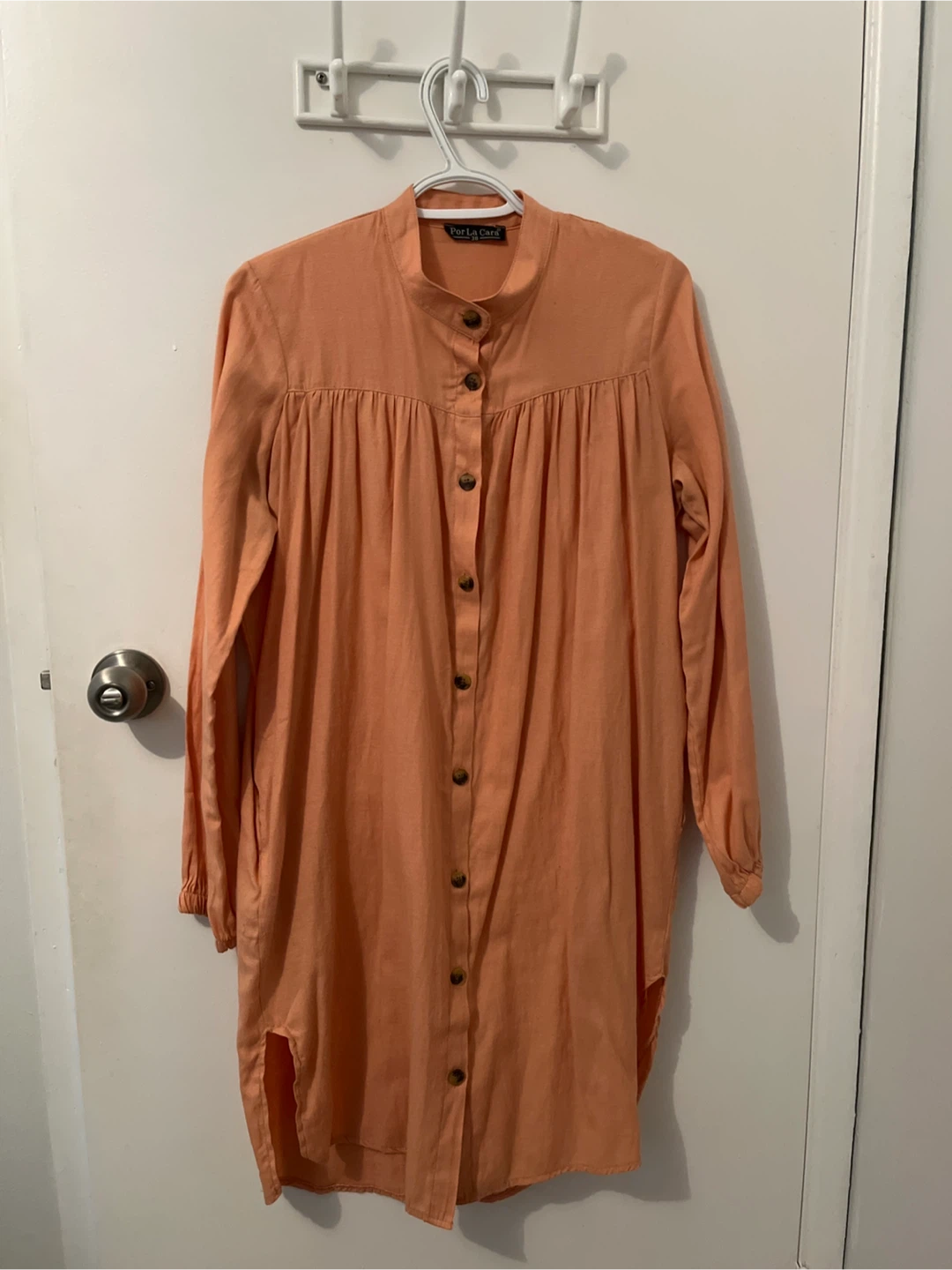 Por La Cara Pink/Peachy Orange Tunic Top