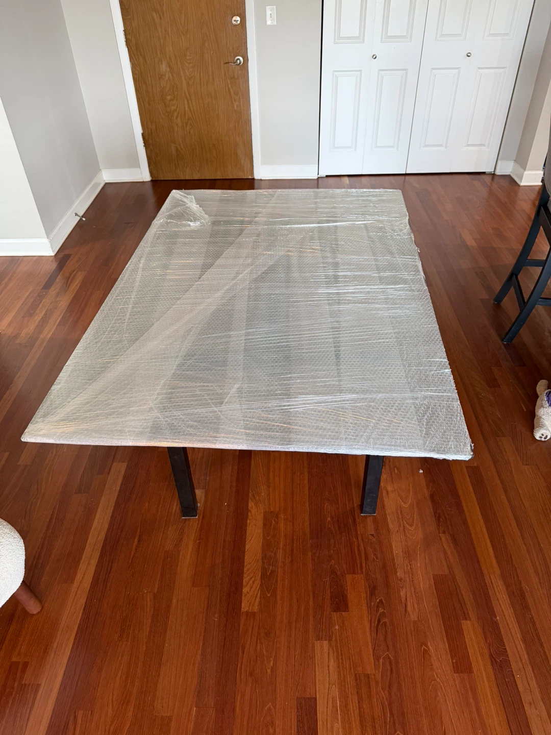 Glass Rectangular Dining Table (chairs not included)