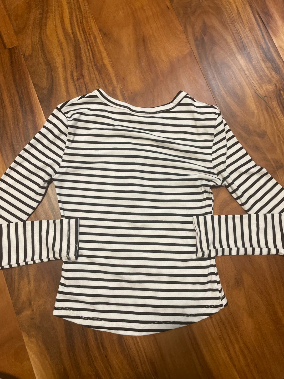 Kids black and white striped shirt - photo 2