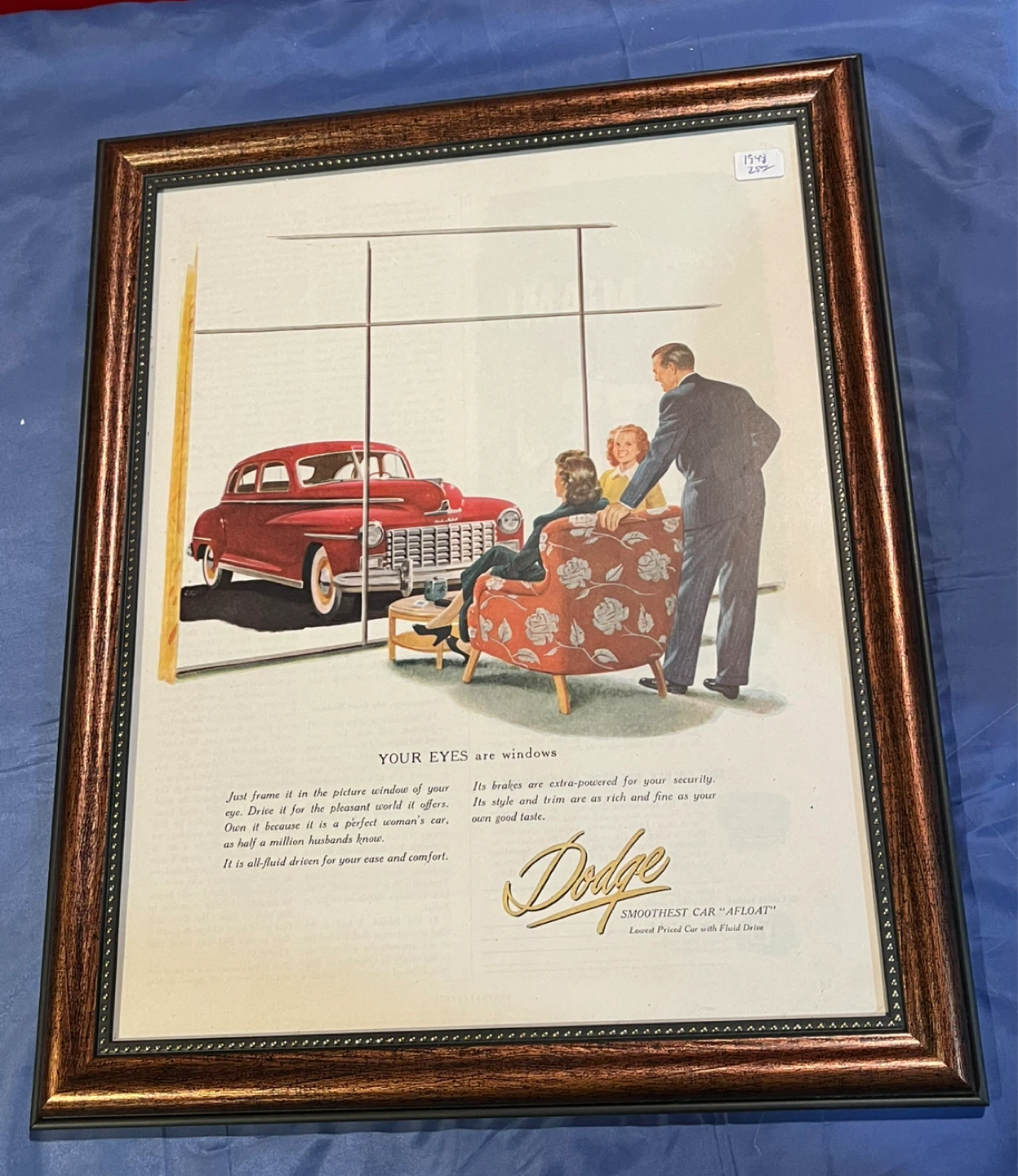 Framed 1948 Dodge Car Advertisement