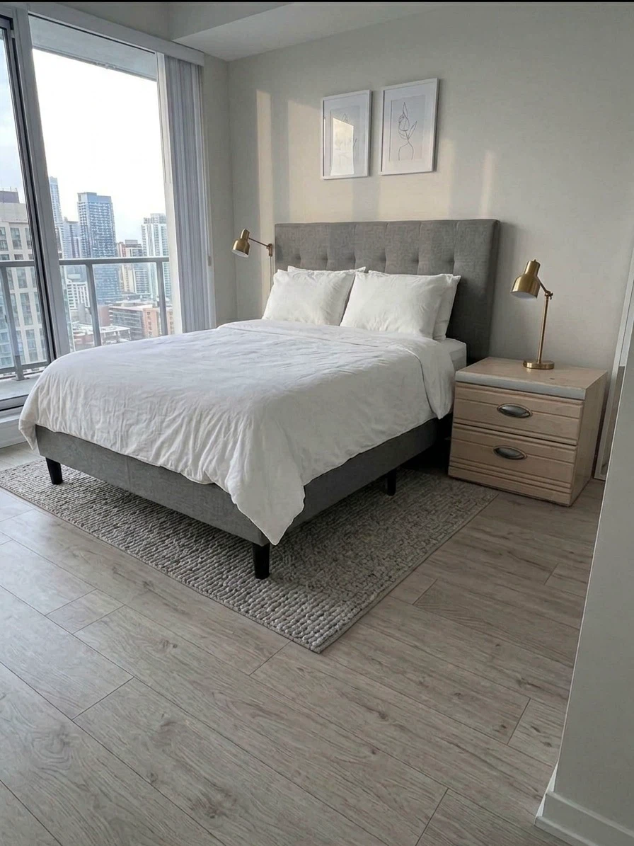 Wooden 2-Drawer Nightstand