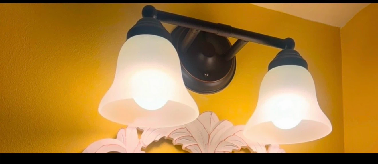 Two-light vanity light fixture