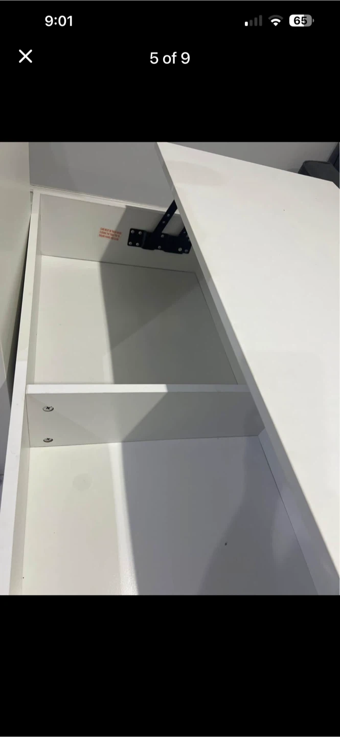 White Storage Coffee Table - photo 2