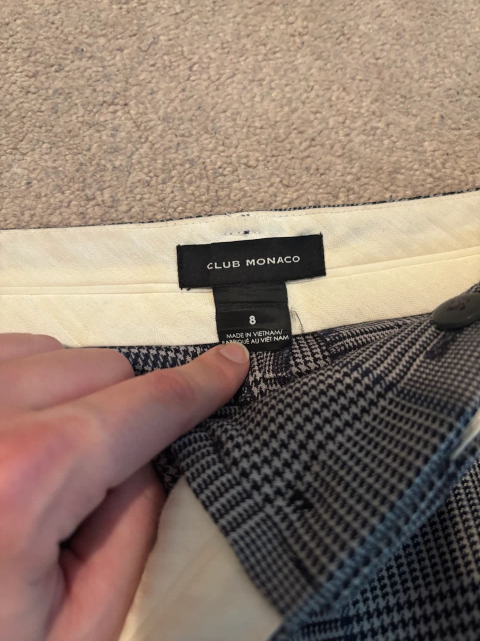 Club Monaco Plaid Trousers