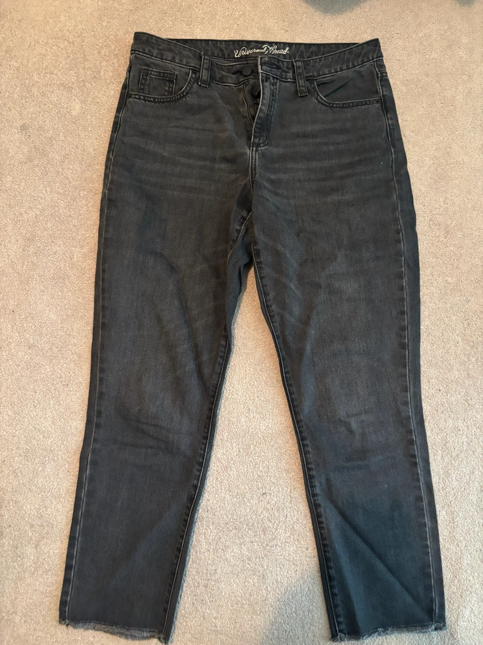 Universal Thread Black High Rise Straight Jeans Size 8