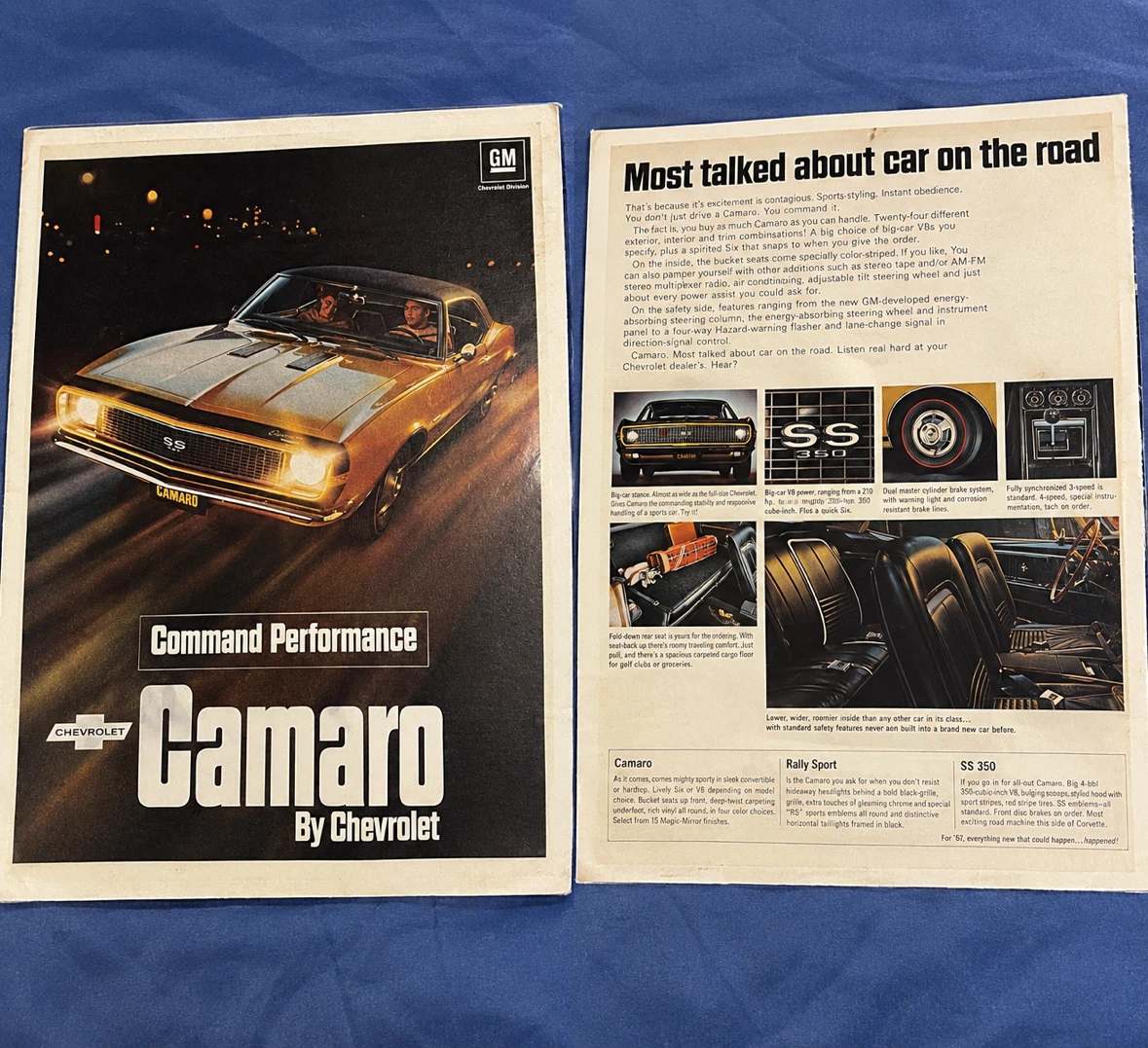Chevrolet Camaro SS 350 Vintage Advertisement