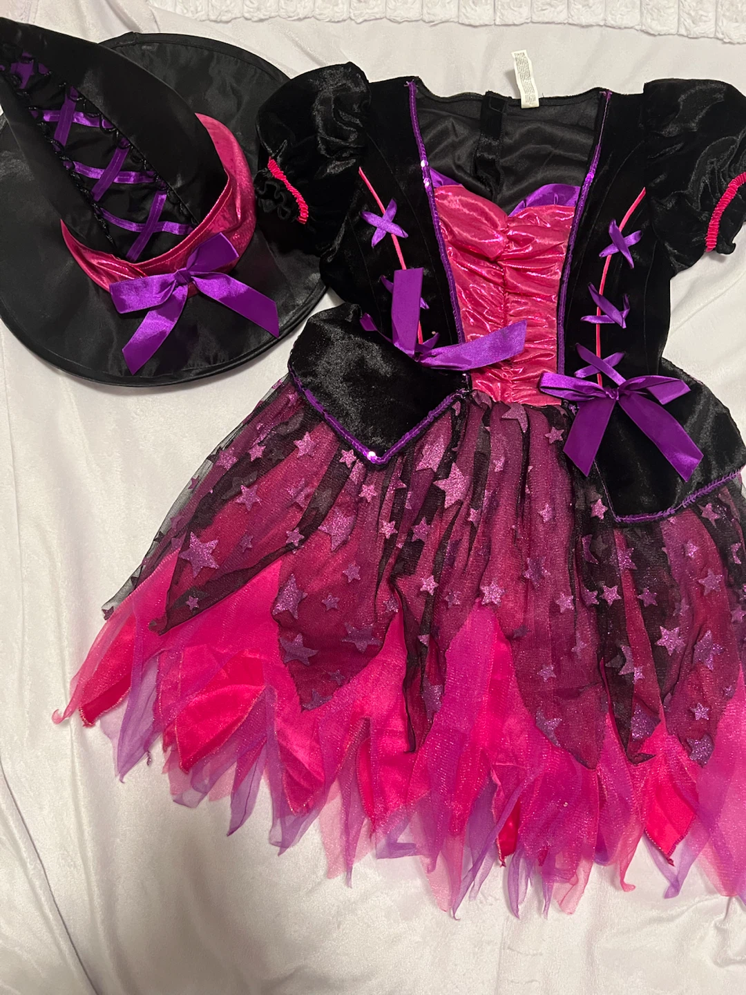 Girls Witch Costume with Hat for sale - photo 2