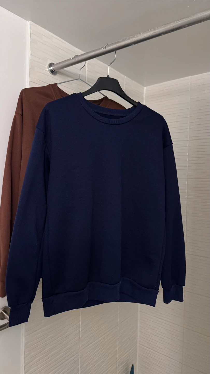 Navy Blue Crewneck Sweatshirt