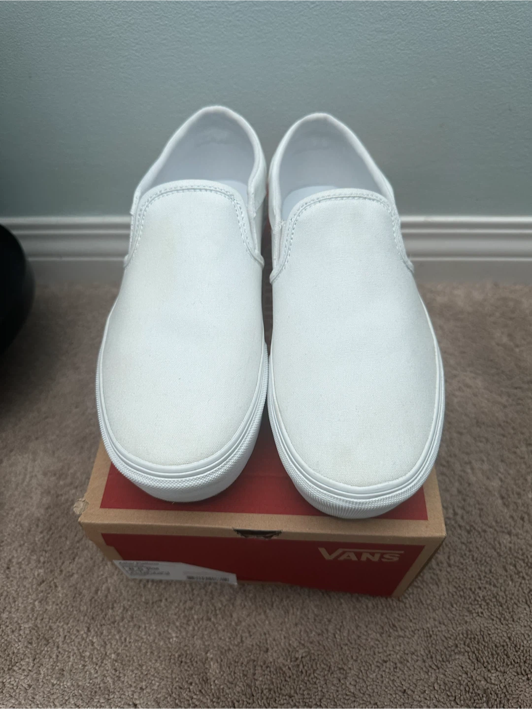 Vans Asher Platform Slip-On Sneakers - Women's Size 8.5