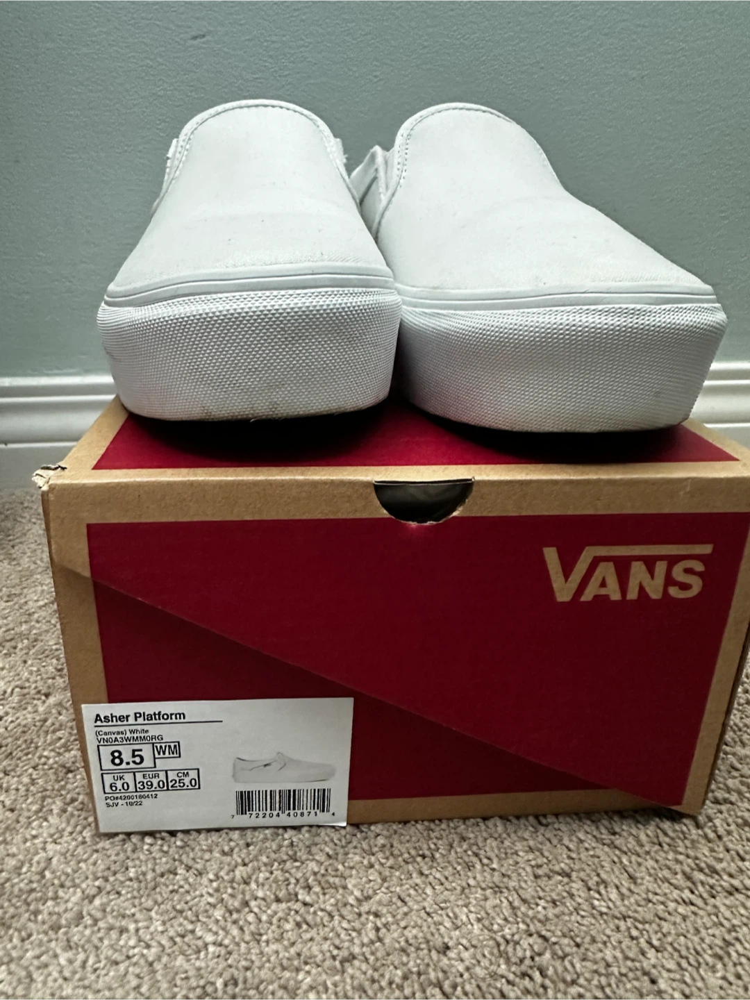 Vans Asher Platform Slip-On Sneakers - Women's Size 8.5 - photo 2