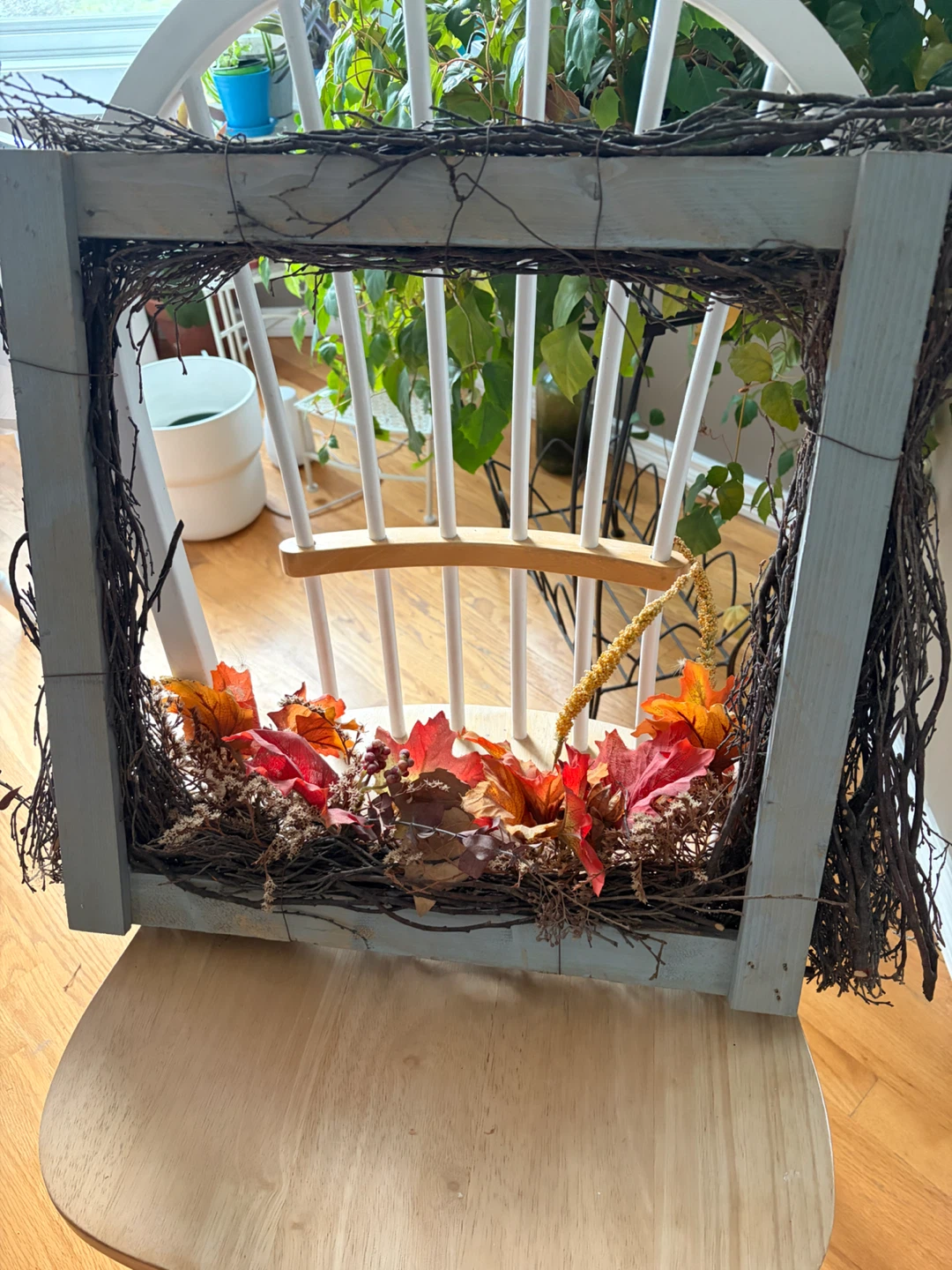 Square Autumn Twig Wreath - photo 2