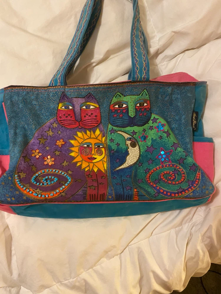 LAUREL BURCH FELINE PURSE TOTE @ 14” X 9” - photo 5