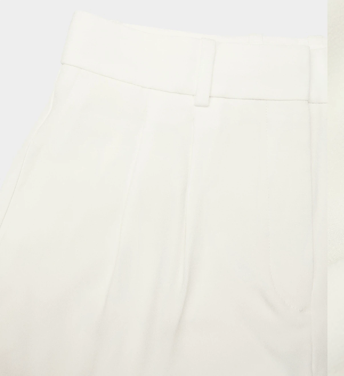 Pleated Mini Shorts - Light Birch - photo 2
