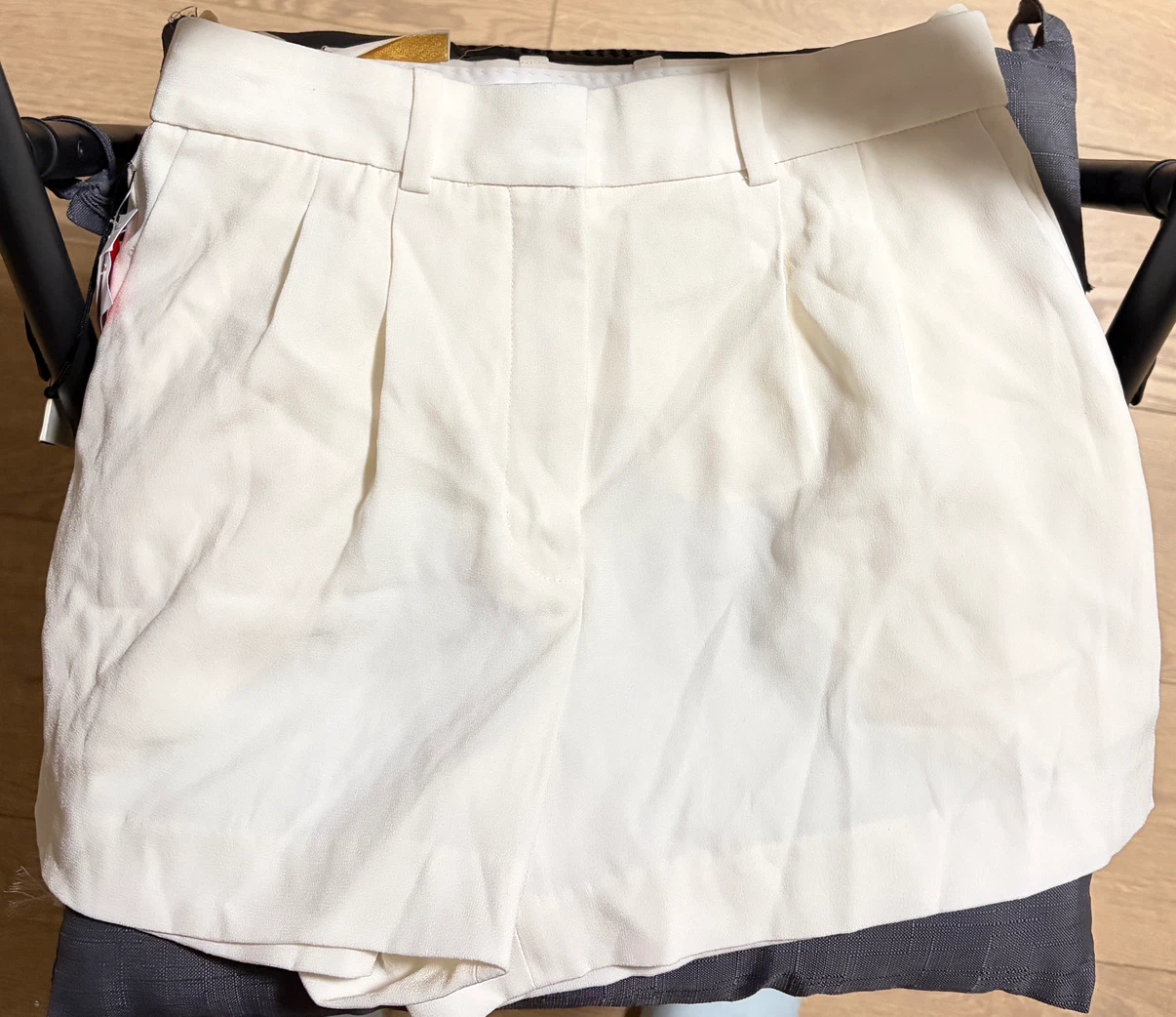 Pleated Mini Shorts - Light Birch - photo 5