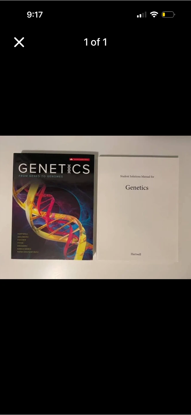 HMB265 Genetics: From Genes to Genomes Textbook