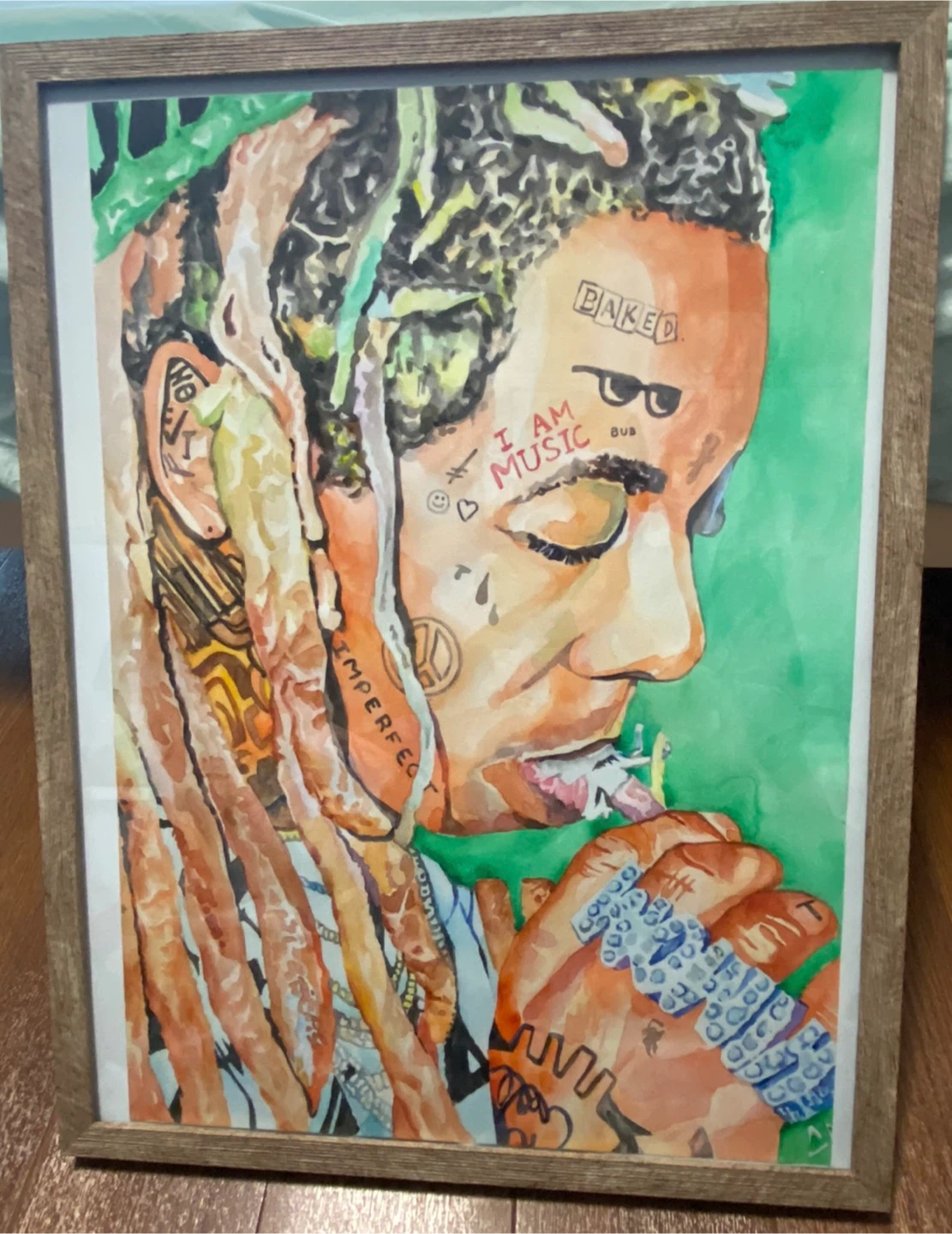 Lil Wayne Watercolor Painting - photo 5