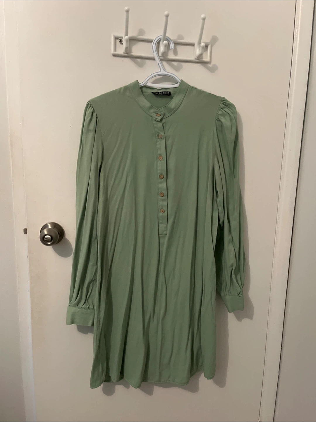 Mint Green Button-Up Dress