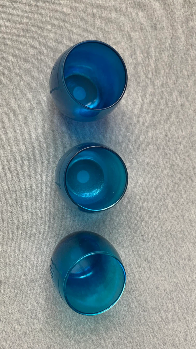 PartyLite Hanukkah Blue Glass Votive Candle Holders - photo 3