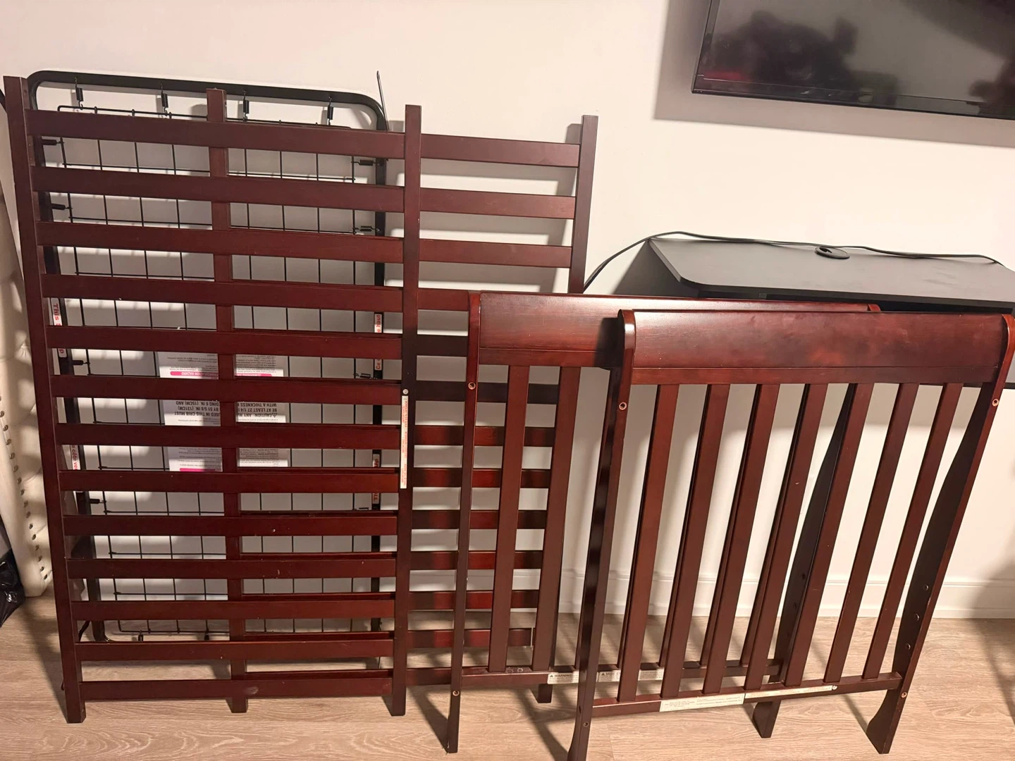 Dark Wood Baby Crib - photo 2