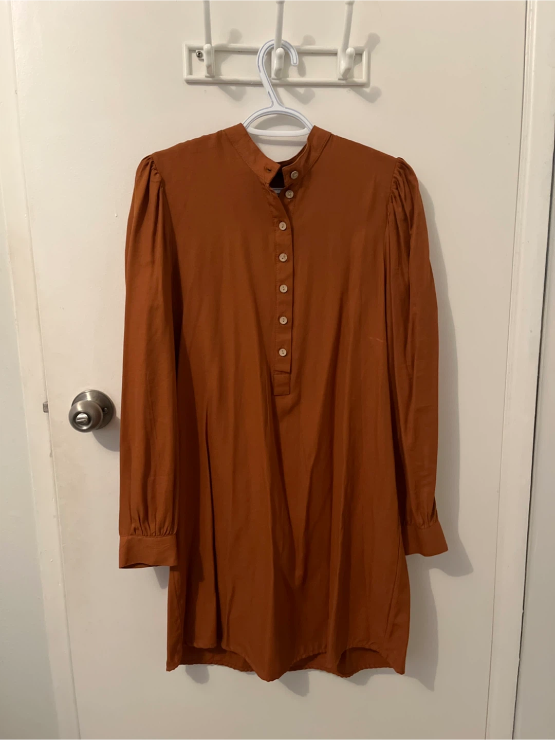 Chestnut coloured collared dress
