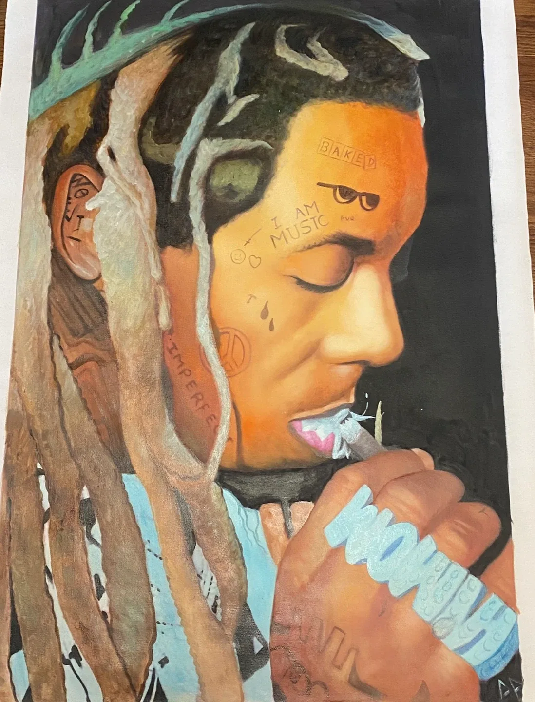 Lil Wayne oil painting original art