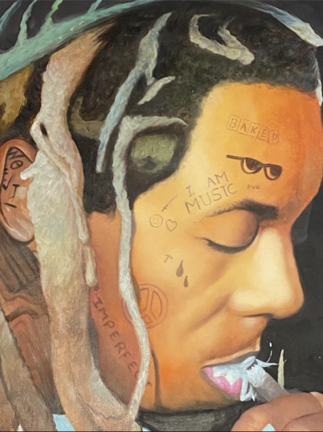 Lil Wayne oil painting original art - photo 3