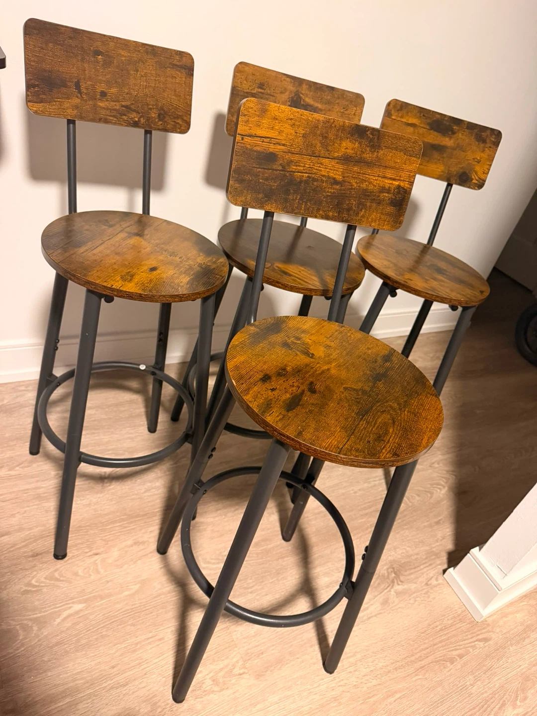 Set of 4 Industrial Style Bar Stools - photo 2