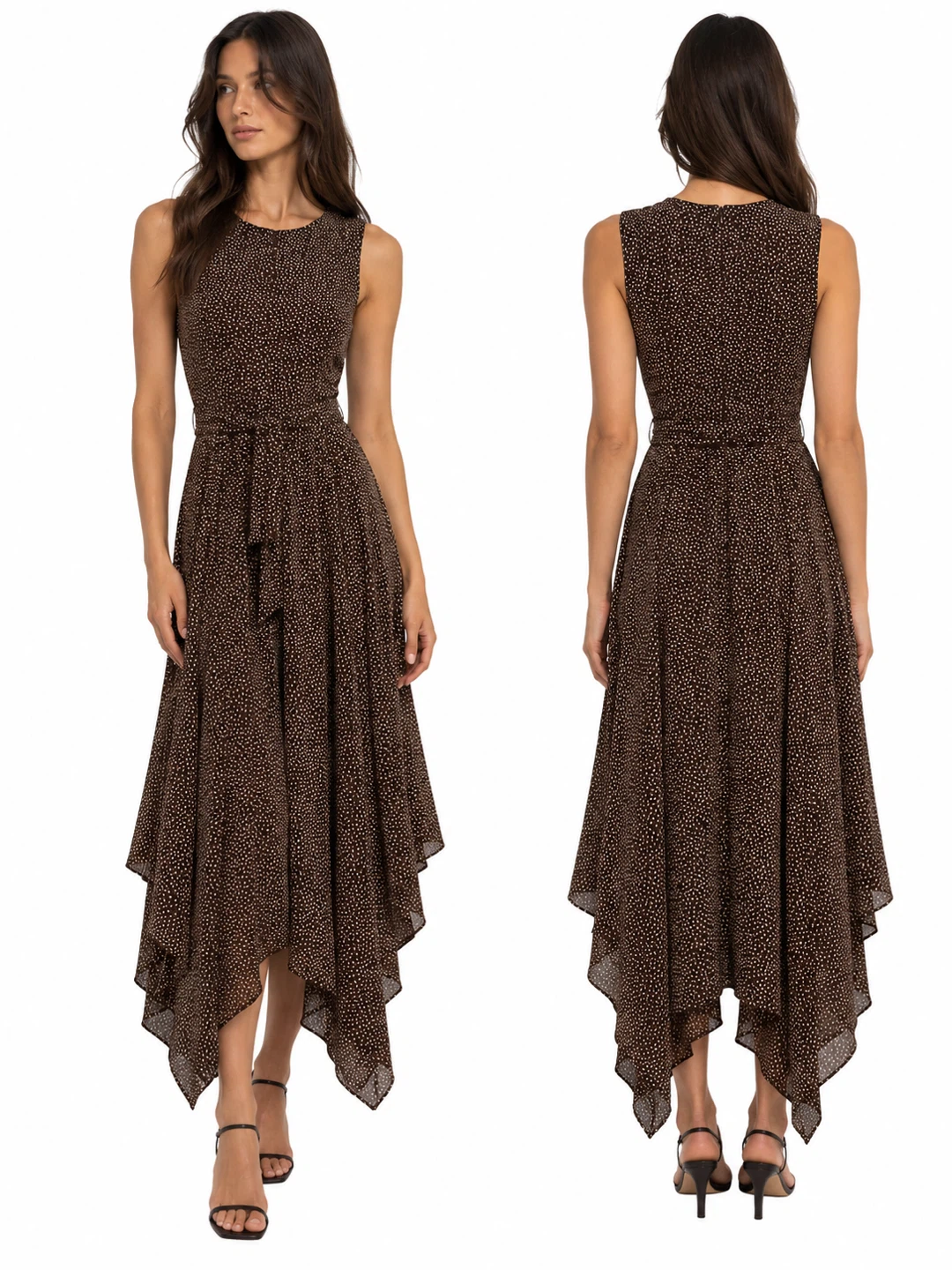 Suzy Shier Brown Polka Dot Dress - photo 2