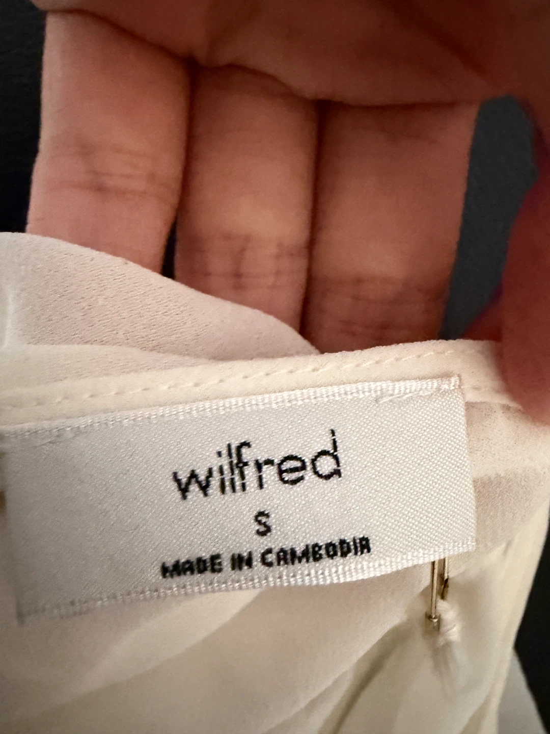 Wilfred Cream Ruffle Blouse Size S - photo 4