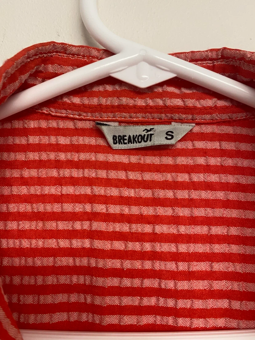 Breakout Striped Button-Up Shirt - Size S - photo 4