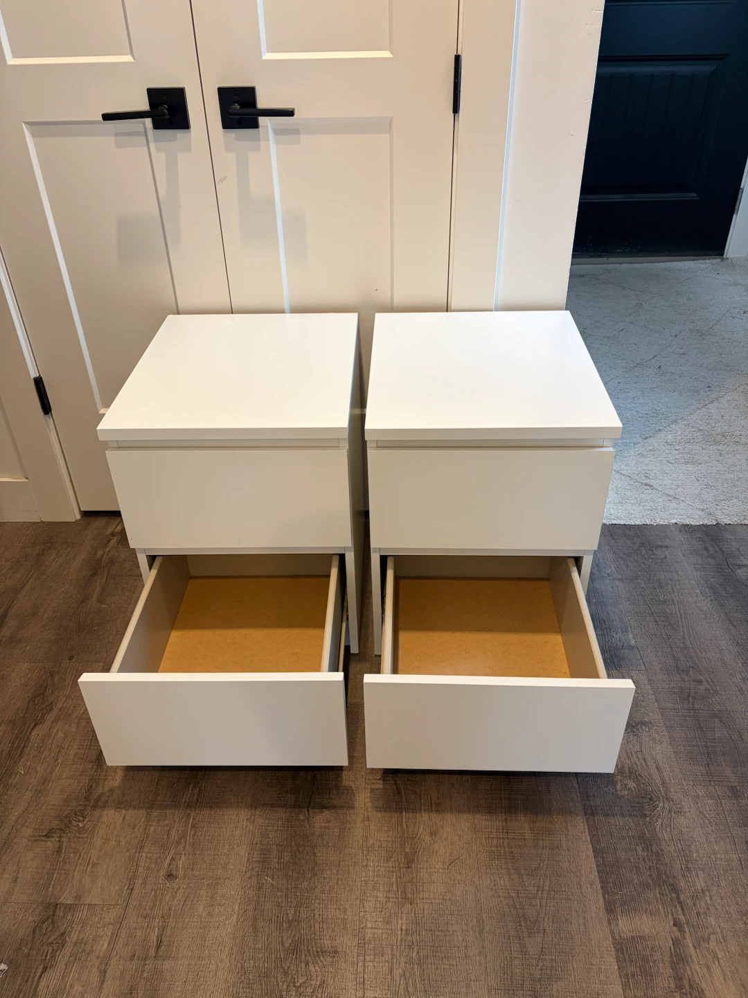 pair of IKEA white nightstands - photo 3