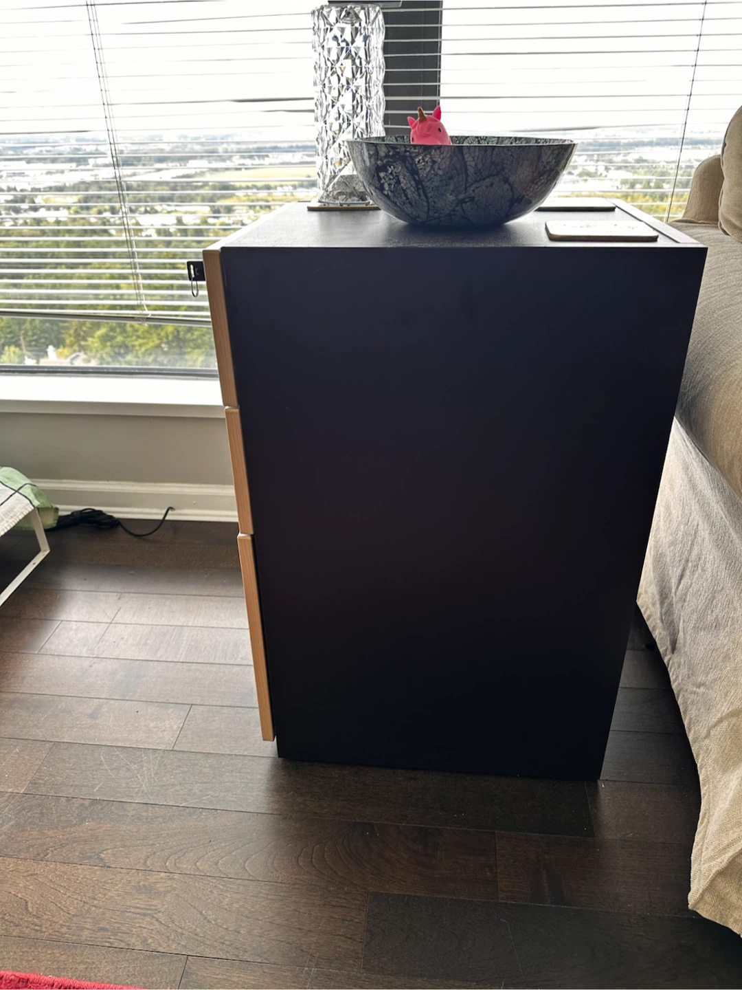 3-Drawer Wood Finish Filing Cabinet with Key - photo 3