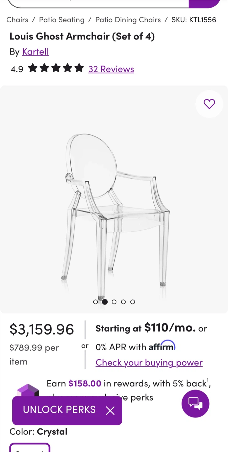 Kartell Louis Ghost Armchair - Clear - photo 2