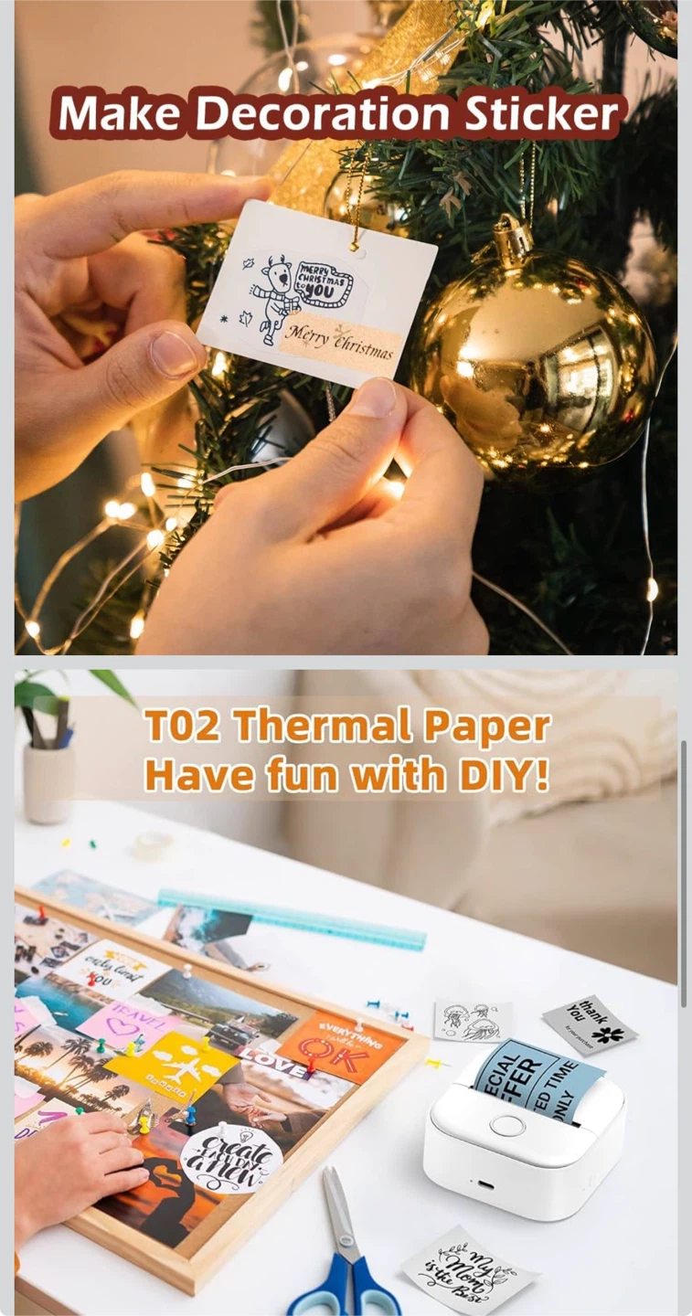 Phomemo T02 Thermal Paper Rolls - 50mm x 3.5m (3 Rolls) - photo 3