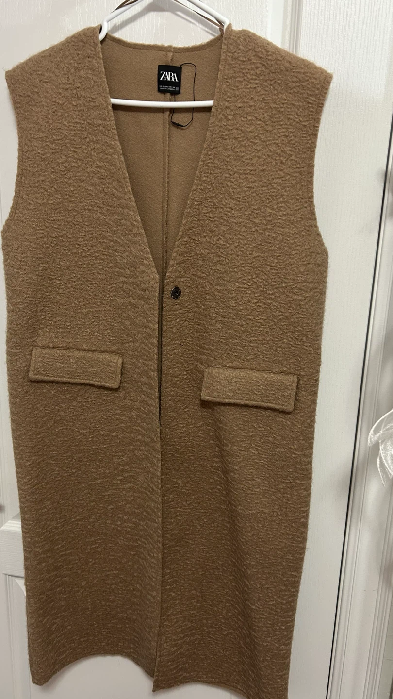 ZARA long sleeveless vest
